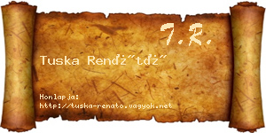Tuska Renátó névjegykártya